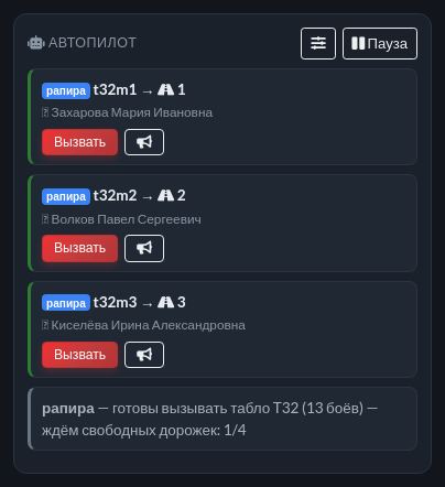 Очередь автопилота